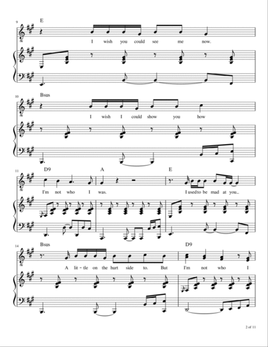 I'm Not Who I Was I'm Not Who I Was Voice scores gallery preview page 3