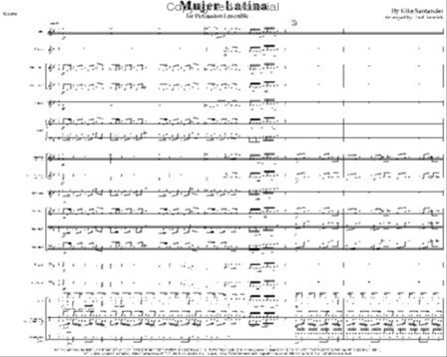 Mujer Latina Percussion Ensemble scores gallery preview page 3