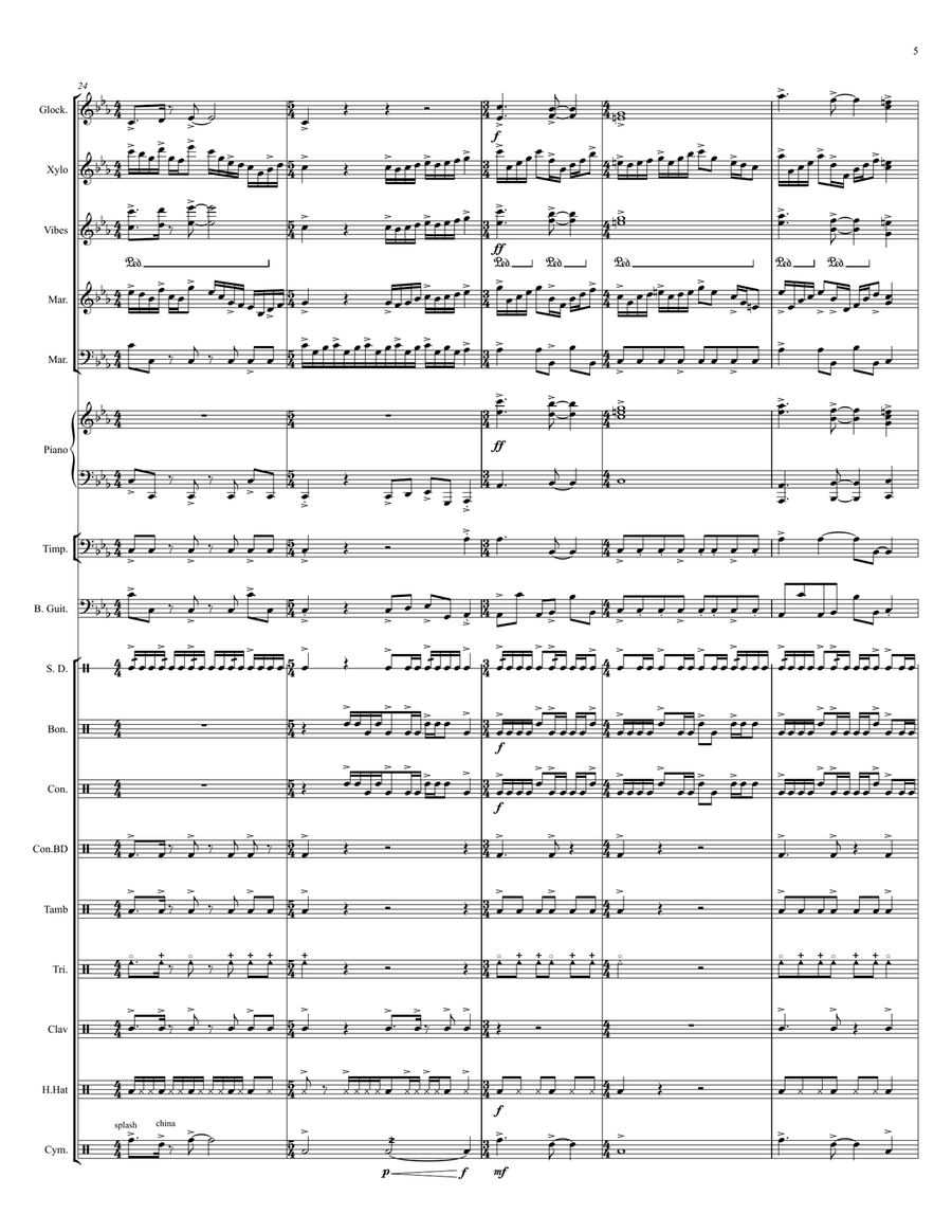 Nightlife - for Percussion Ensemble Percussion Ensemble scores gallery preview page 6