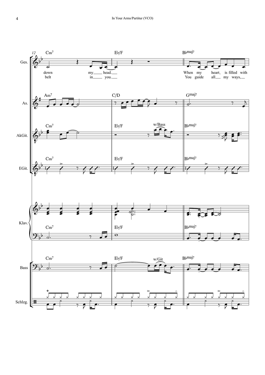 In Your Arms (VCO/Voice & Combo) Jazz Ensemble scores gallery preview page 6