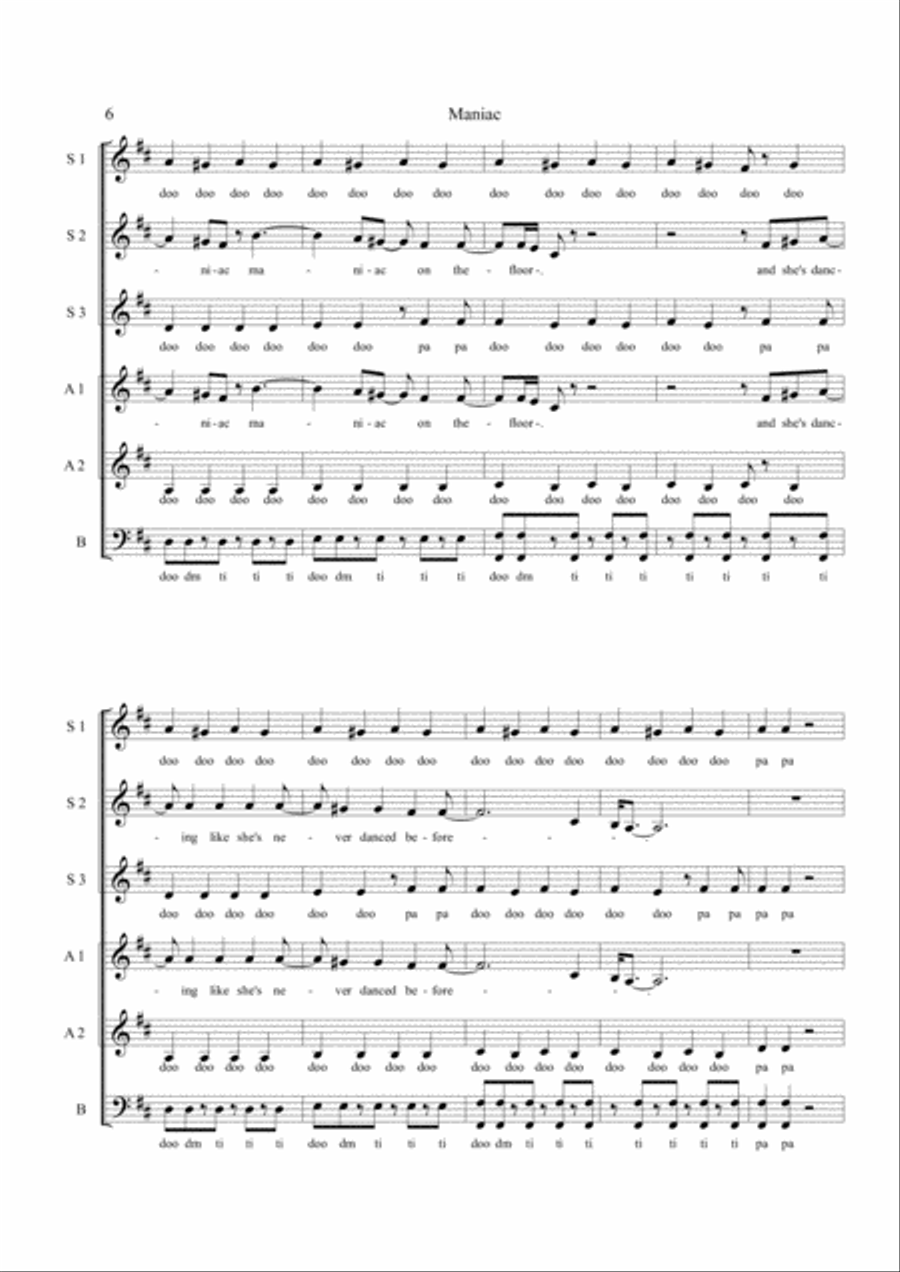 Maniac Choir scores gallery preview page 6