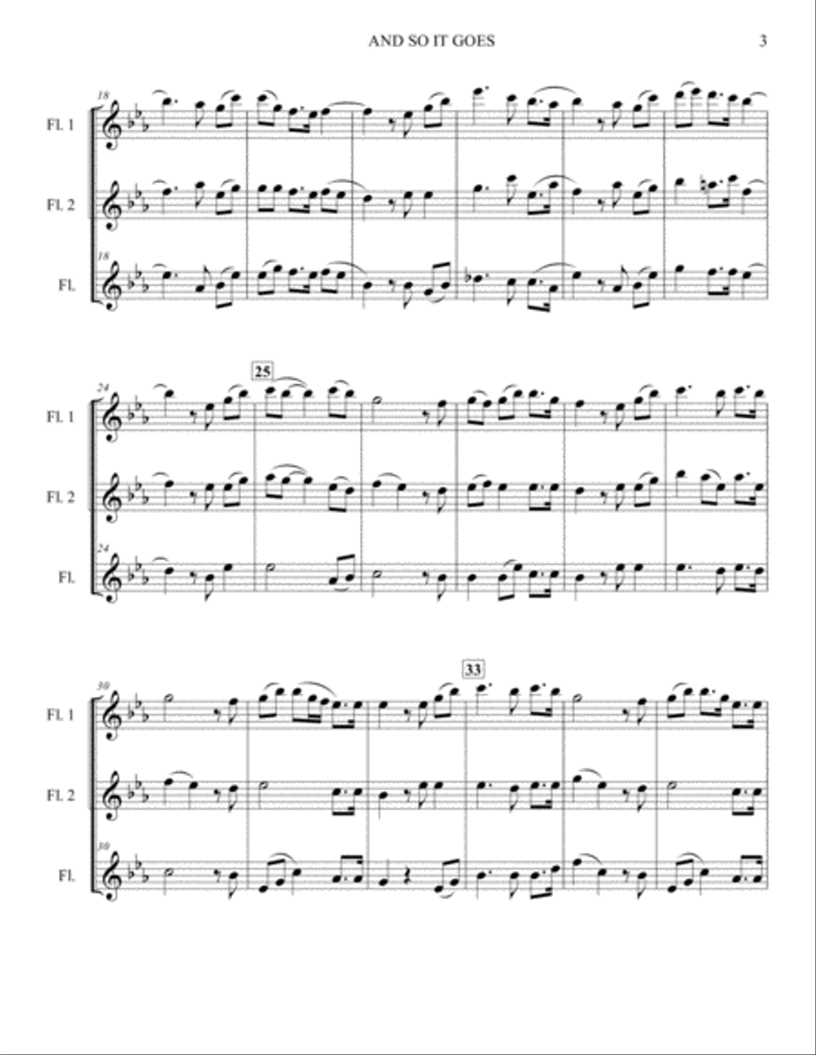 And So It Goes Woodwind Trio scores gallery preview page 3