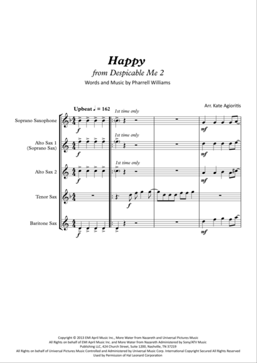 Happy Saxophone Quartet scores gallery preview page 2