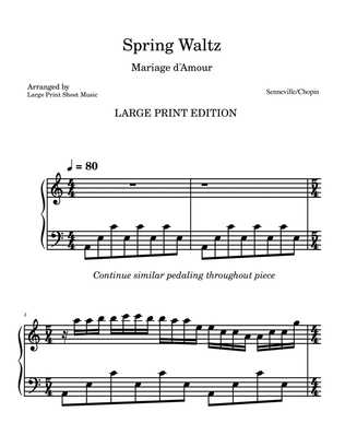 Book cover for Spring Waltz in LARGE PRINT Key of C Wedding Music