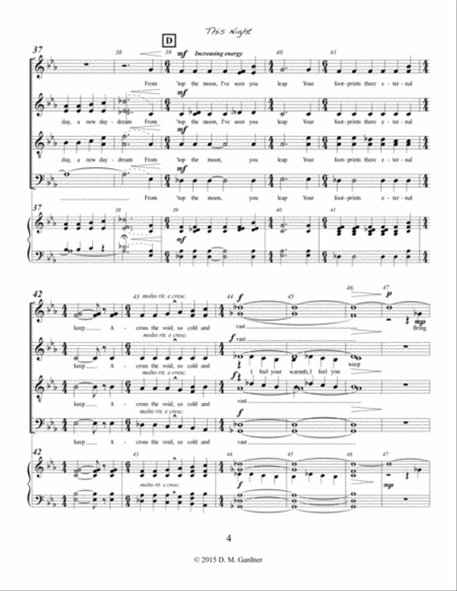 This Night (SATB divisi, unaccompanied) Divisi scores gallery preview page 6