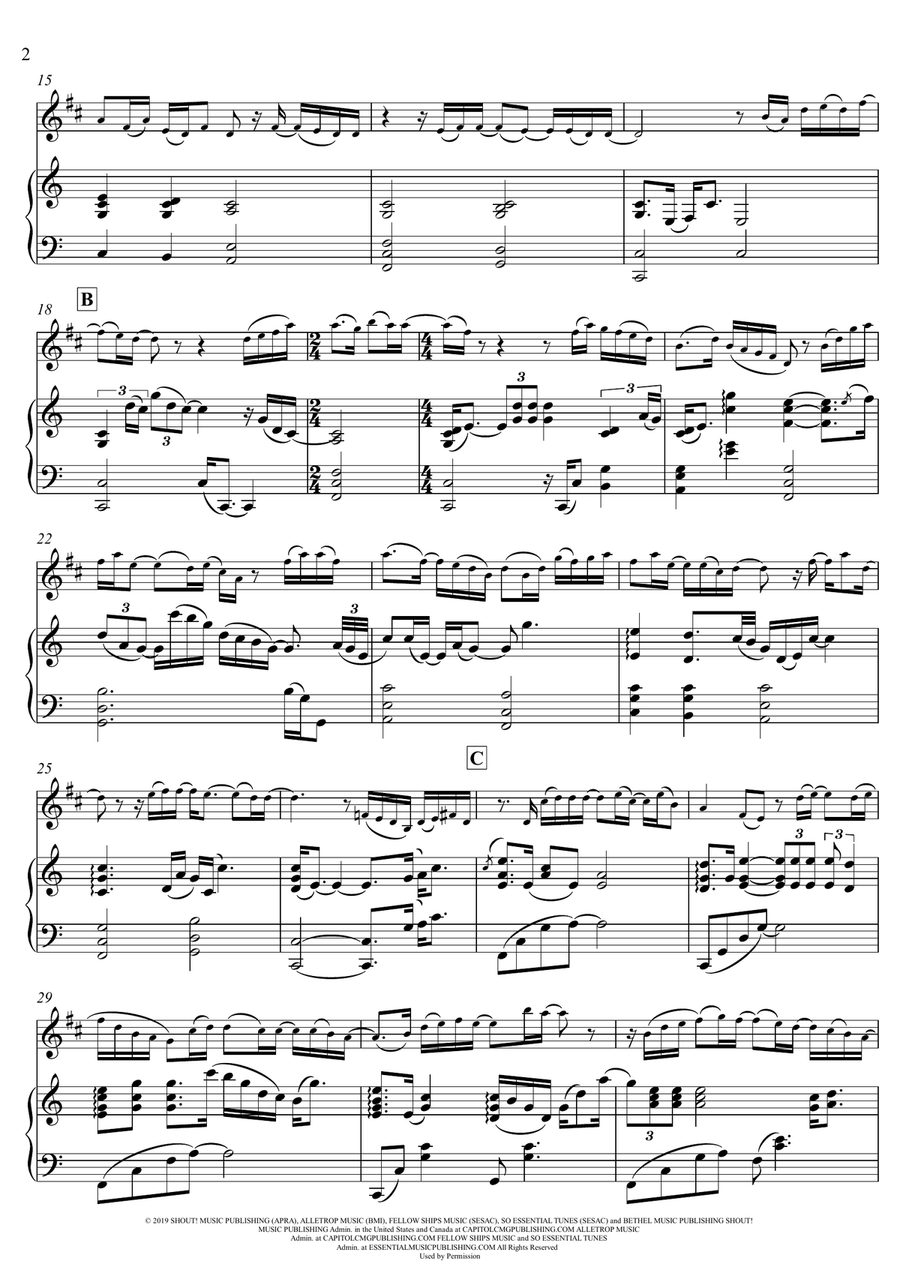 Goodness Of God Goodness Of God Soprano Saxophone scores gallery preview page 2