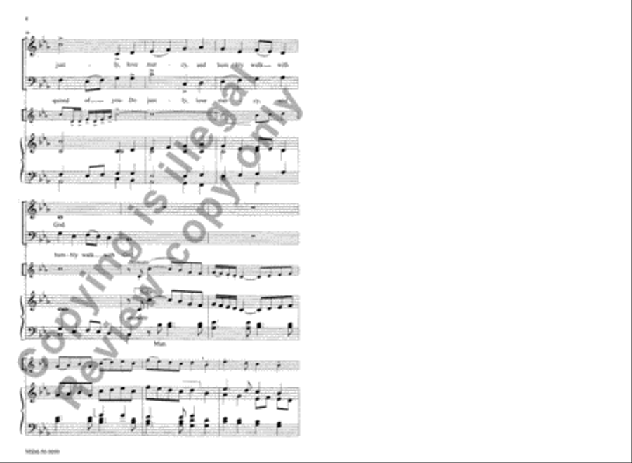 Humbly Walk with God 4-Part scores gallery preview page 9