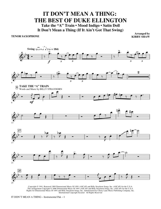 It Don't Mean A Thing: The Best Of Duke Ellington (Medley) - Tenor Sax