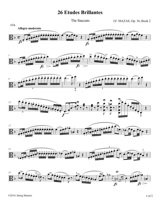 Mazas, Etudes for Viola Op 36, Book 2, No.34