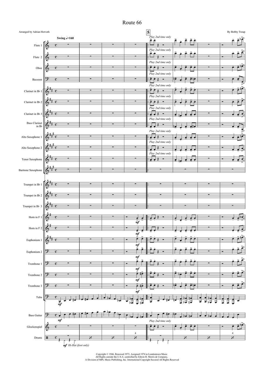 Route 66 Concert Band scores gallery preview page 3