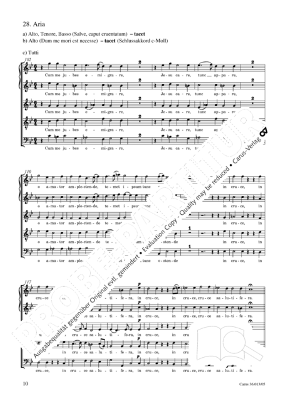 Membra Jesu nostri SSATB scores gallery preview page 11