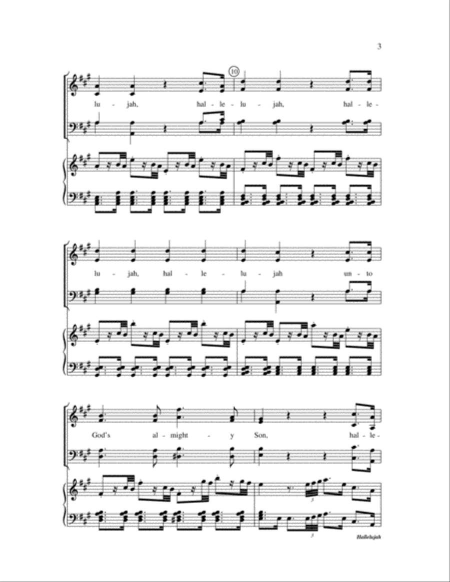 Hallelujah (from Mount of Olives) 4-Part scores gallery preview page 3