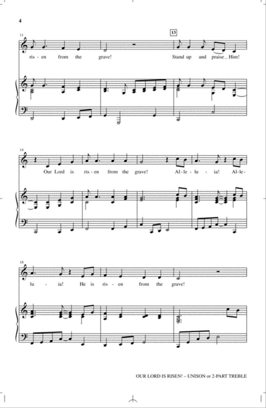 Our Lord Is Risen Children's Choir scores gallery preview page 2