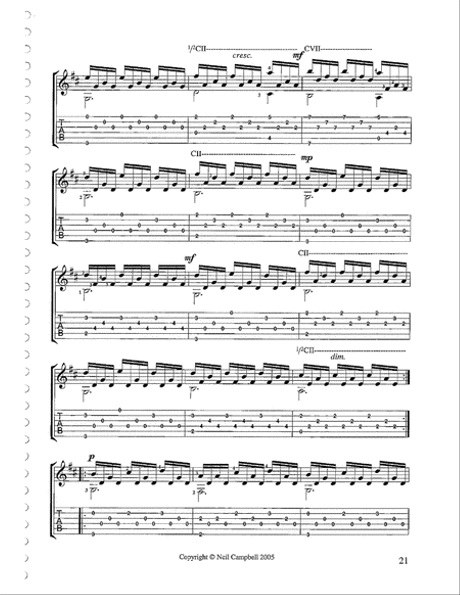 Dreams Combine Like Shadows Classical Guitar scores gallery preview page 2