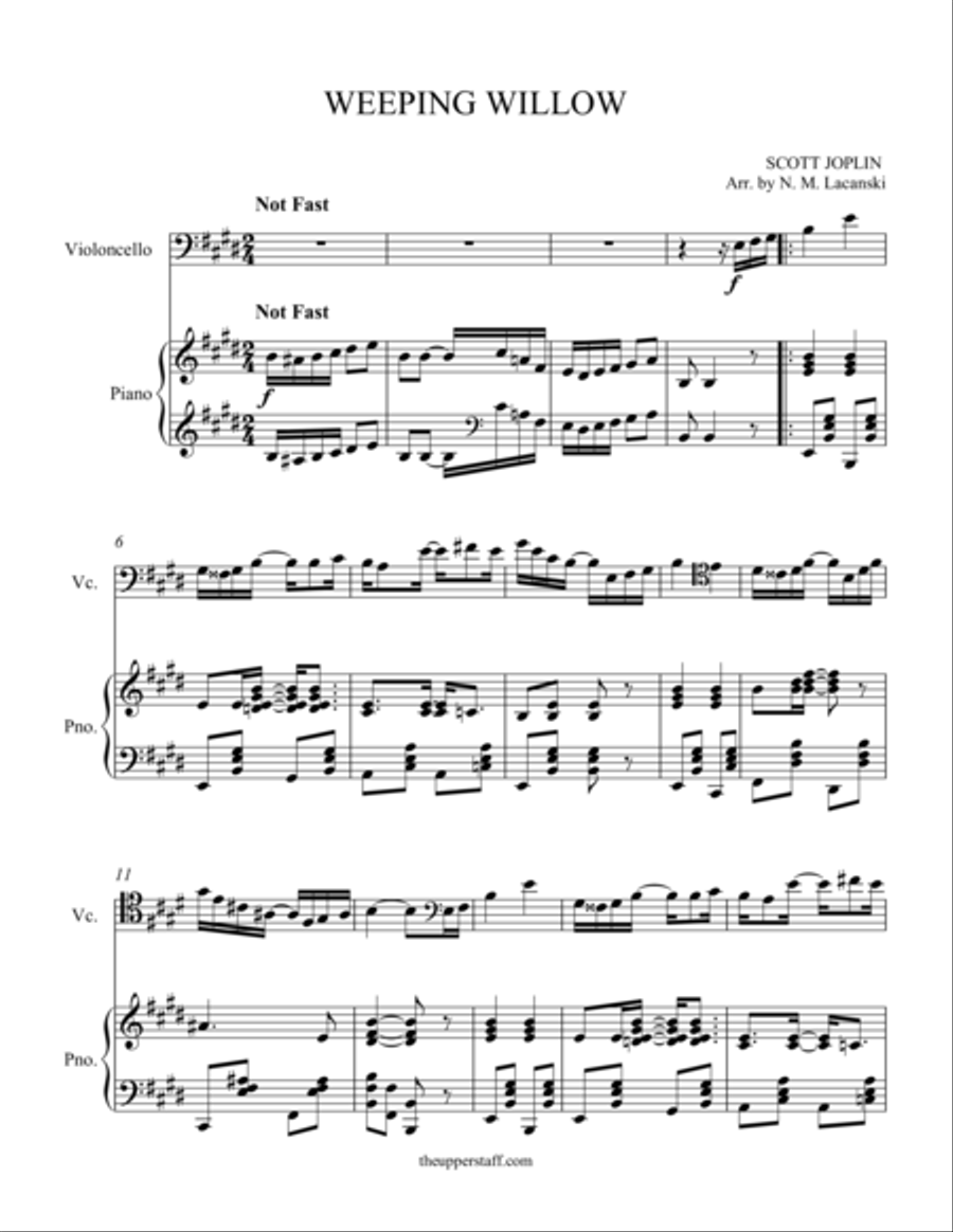 Weeping Willow Piano scores gallery preview page 1