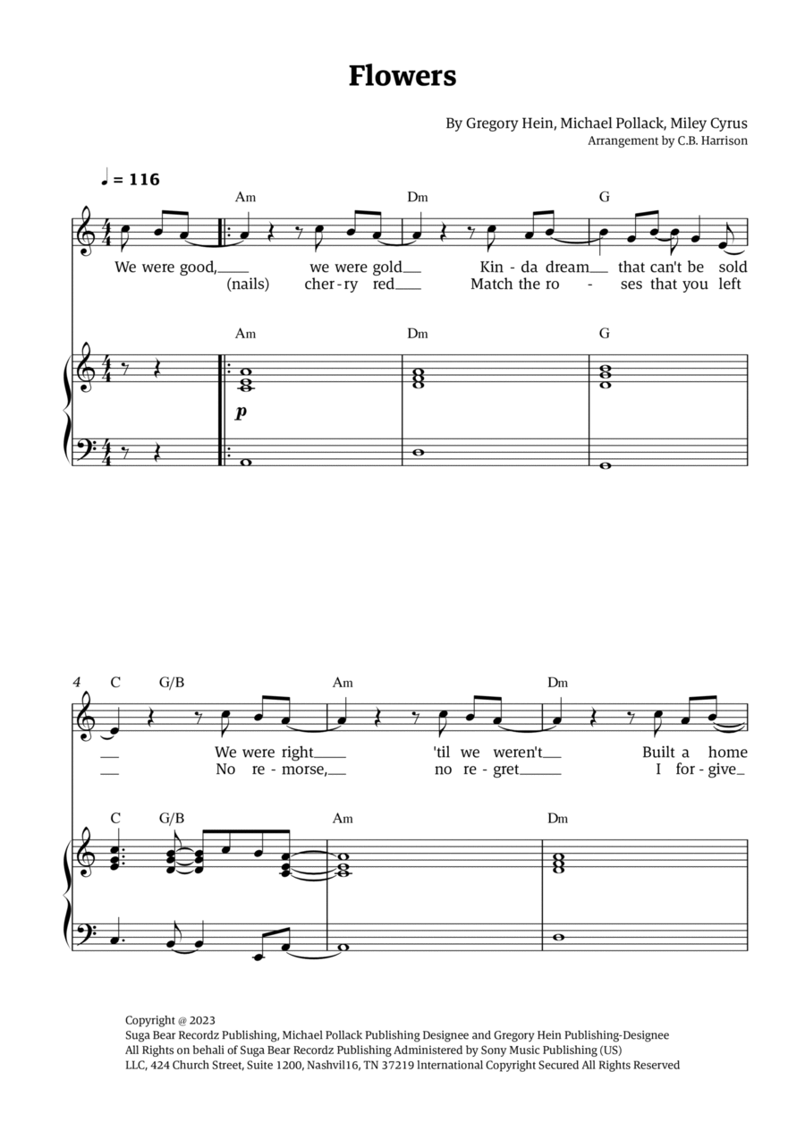 Flowers Voice scores gallery preview page 1