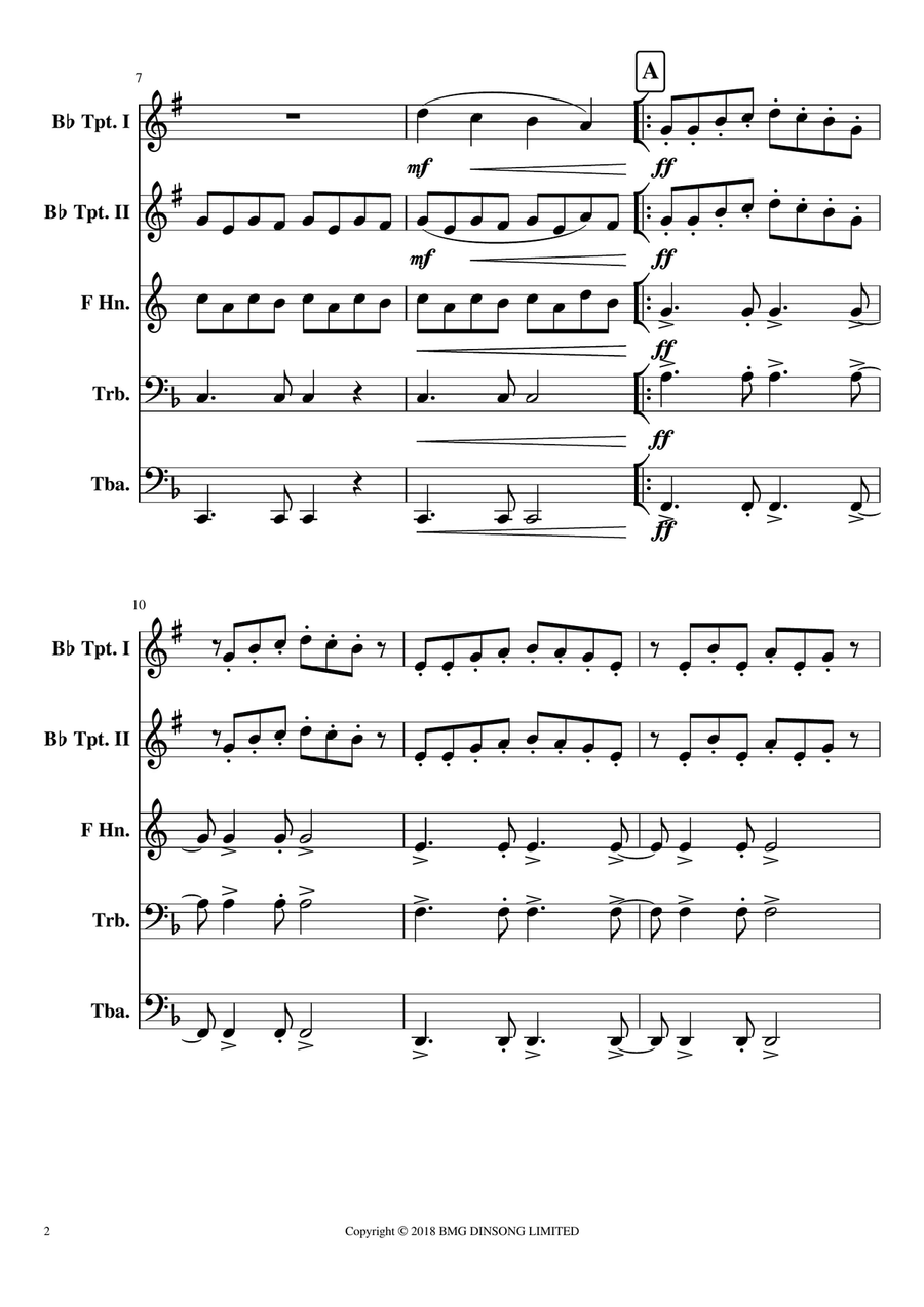 Enola Gay Brass Ensemble scores gallery preview page 2