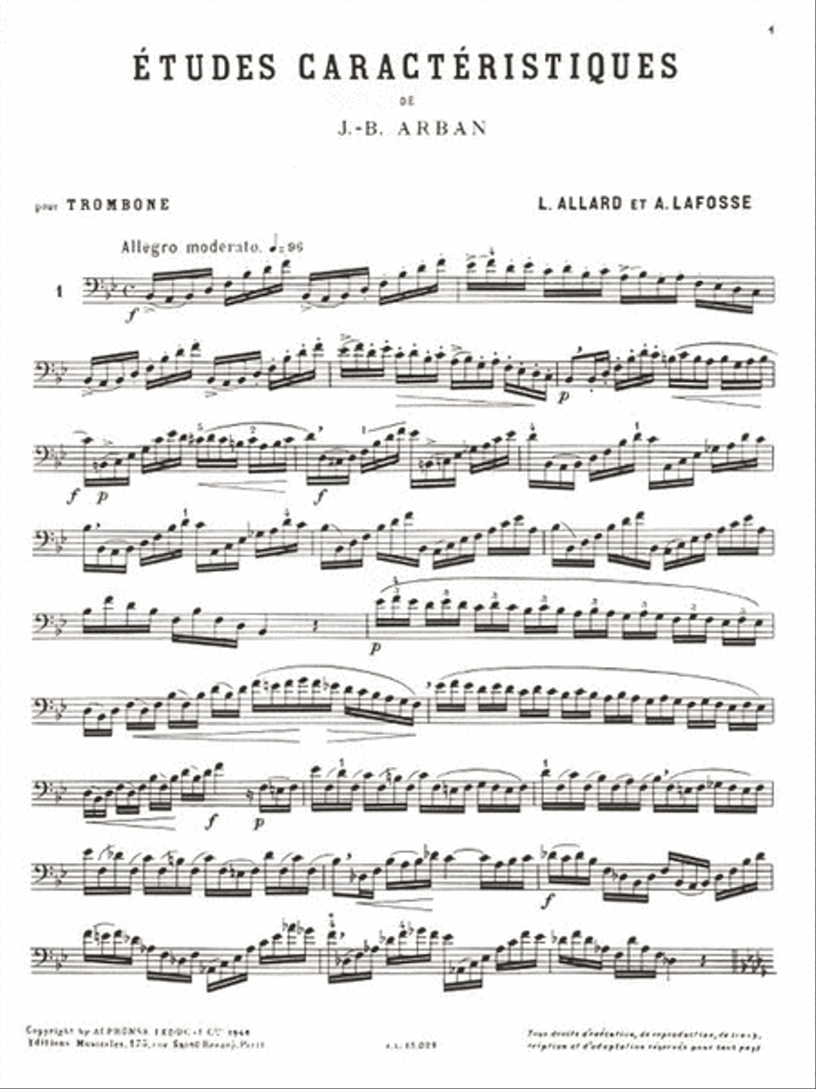 Etudes Caracteristiques pour Trombone