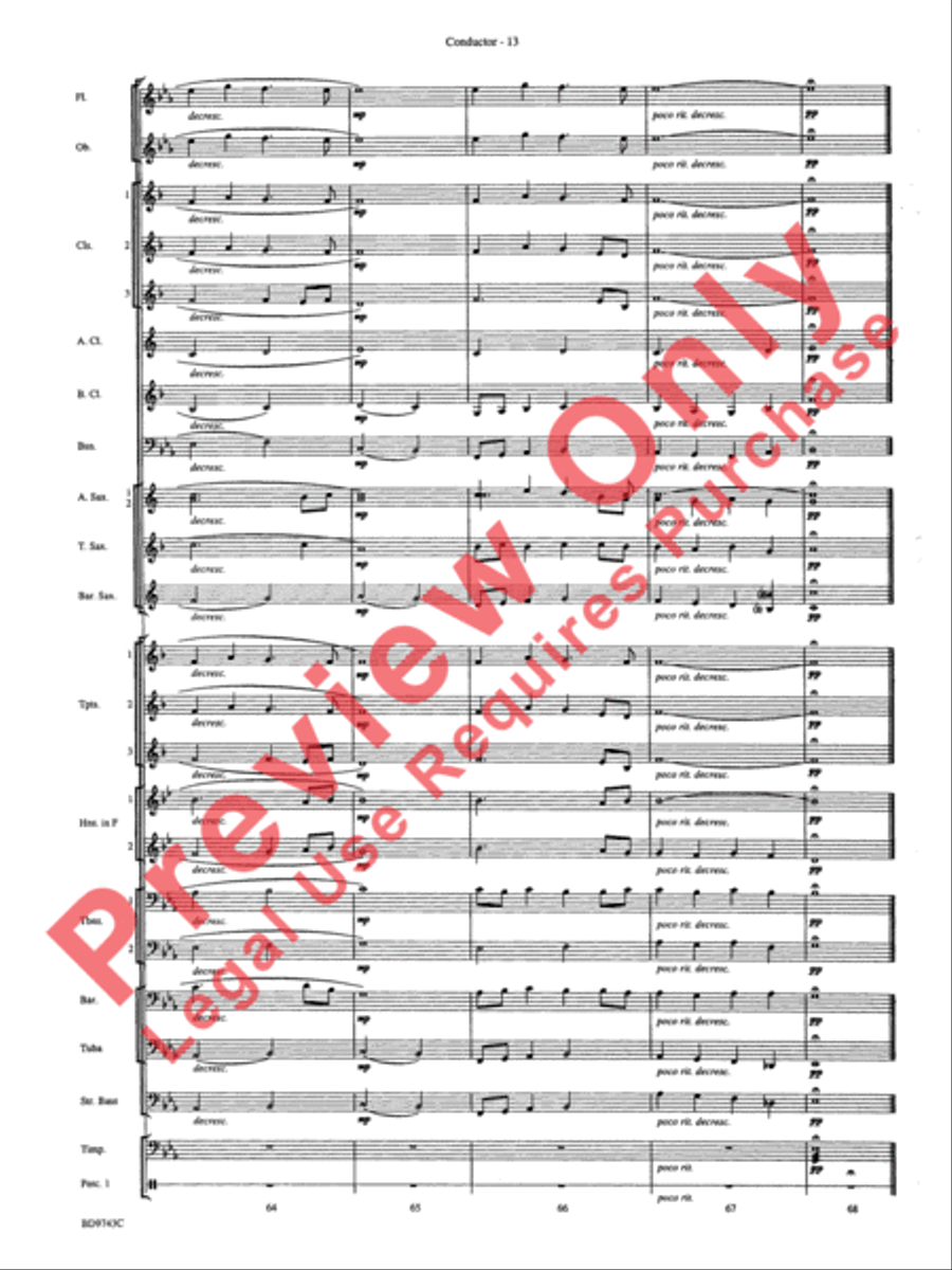 To a Distant Place Concert Band scores gallery preview page 16