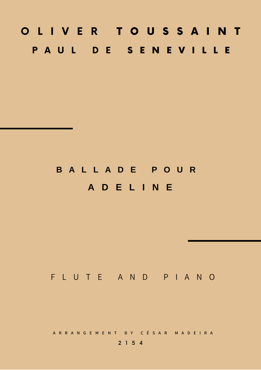 Ballade Pour Adeline Flute Solo scores gallery preview page 1