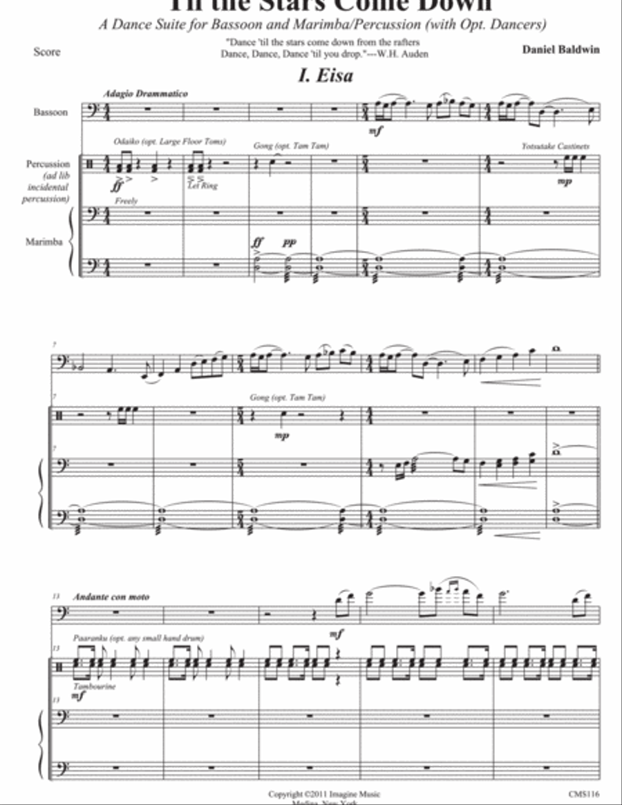 'Til the Stars Come Down Bassoon scores gallery preview page 1