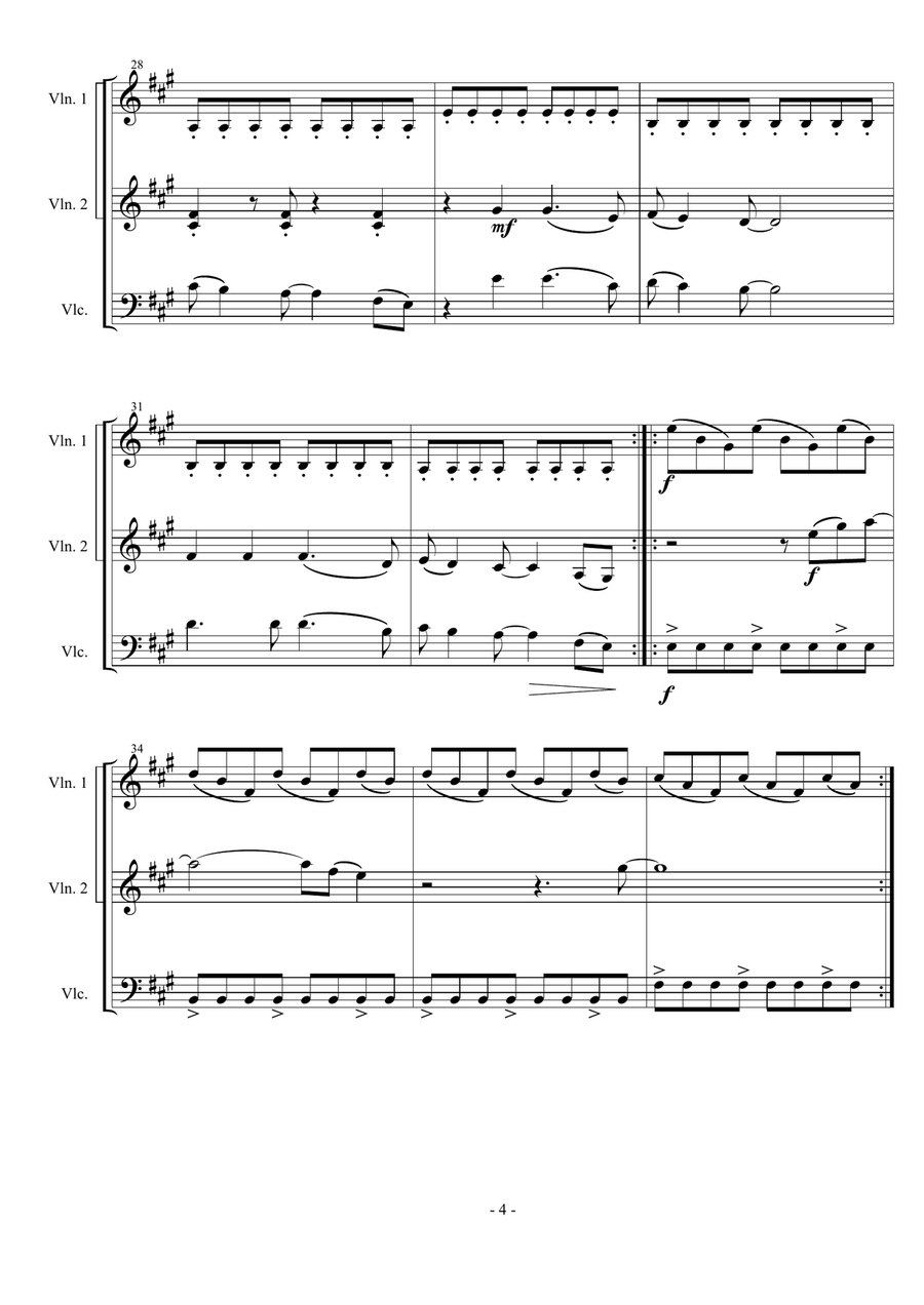 Clocks String Trio scores gallery preview page 4