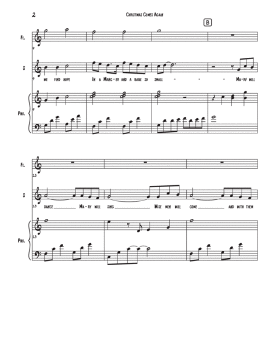 Christmas Comes Again, for soprano Small Ensemble scores gallery preview page 4