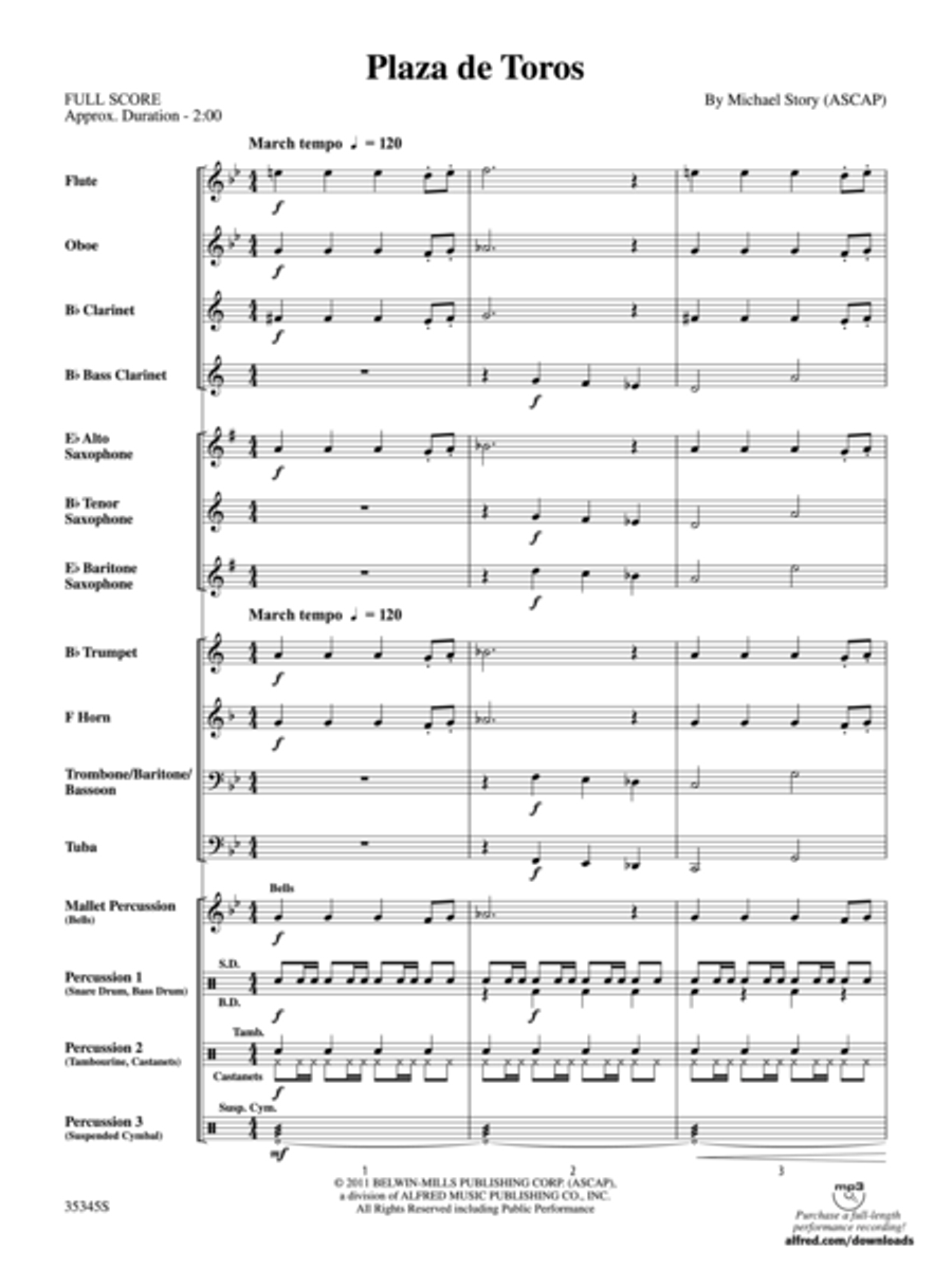 Plaza de Toros Concert Band scores gallery preview page 2