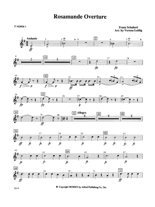 Rosamunde Overture, Opus 26: 1st F Horn