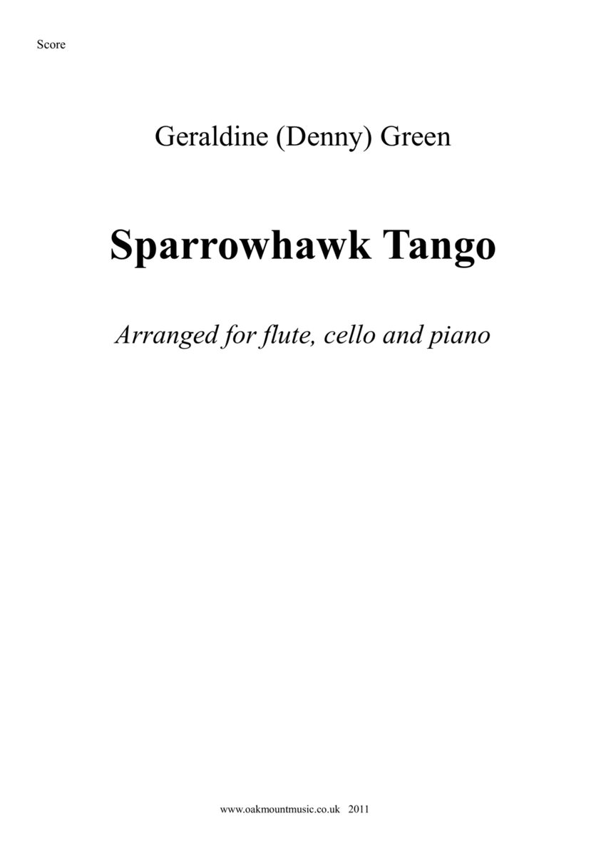 Sparrowhawk Tango. (Flute, Cello and Piano Arrangement) image number null