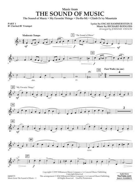 Music from The Sound Of Music (arr. Vinson) - Pt.1 - Bb Clarinet/Bb Trumpet