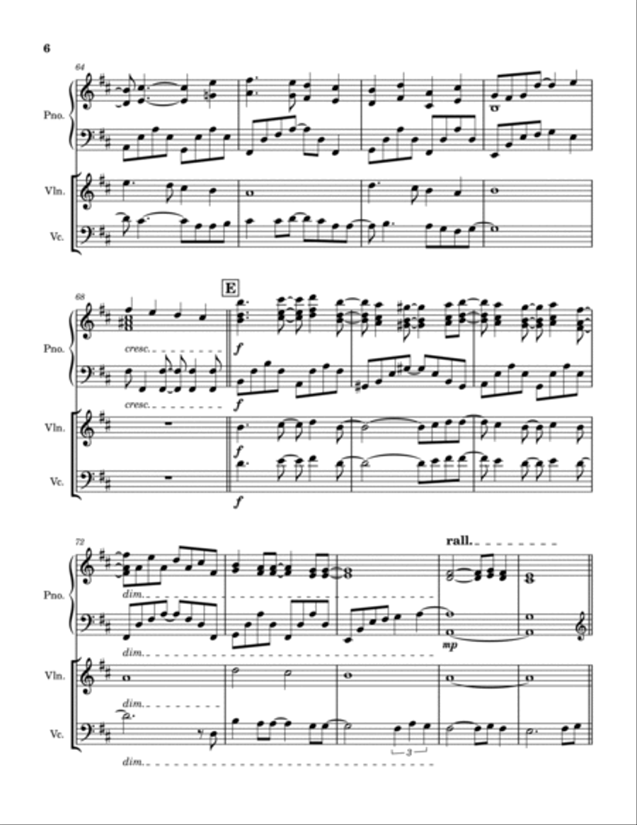 I Will Be Here Piano Trio scores gallery preview page 6