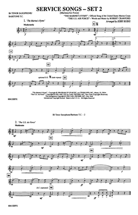 Service Songs - Set 2 (Marines/Air Force): Bb Tenor Saxophone/Bartione Treble Clef