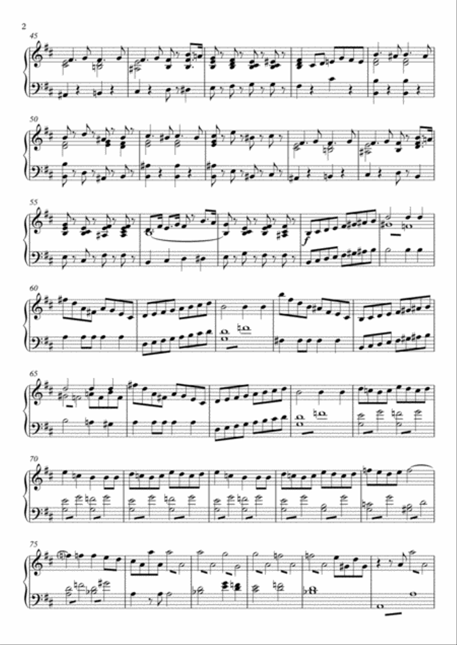 Symphony No. 10 in B Minor – Piano Solo Piano Solo scores gallery preview page 2