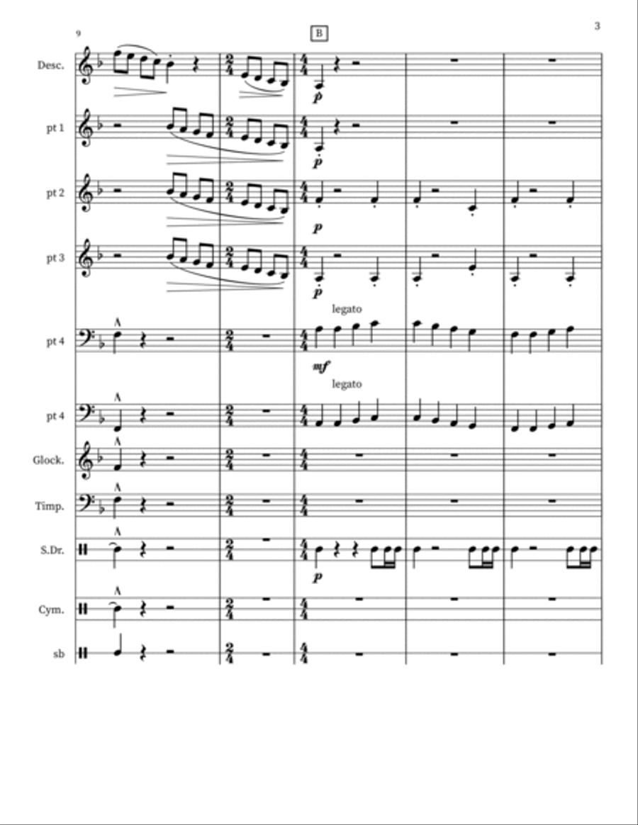A Joyful Fanfare Concert Band scores gallery preview page 3