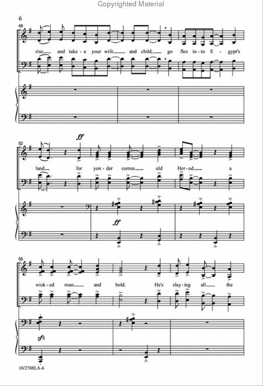 Sister Mary Had-a But One Child 4-Part scores gallery preview page 7