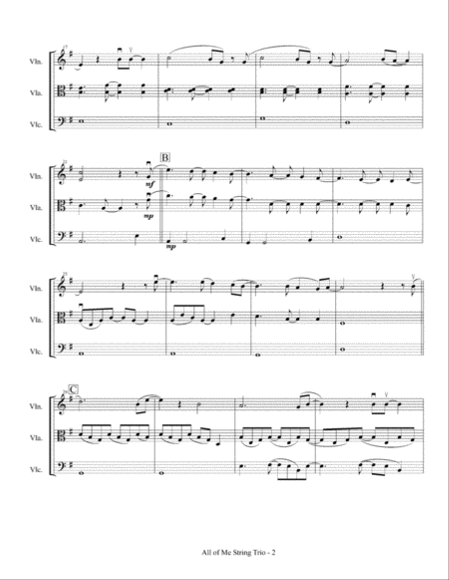 All Of Me All Of Me String Trio scores gallery preview page 3