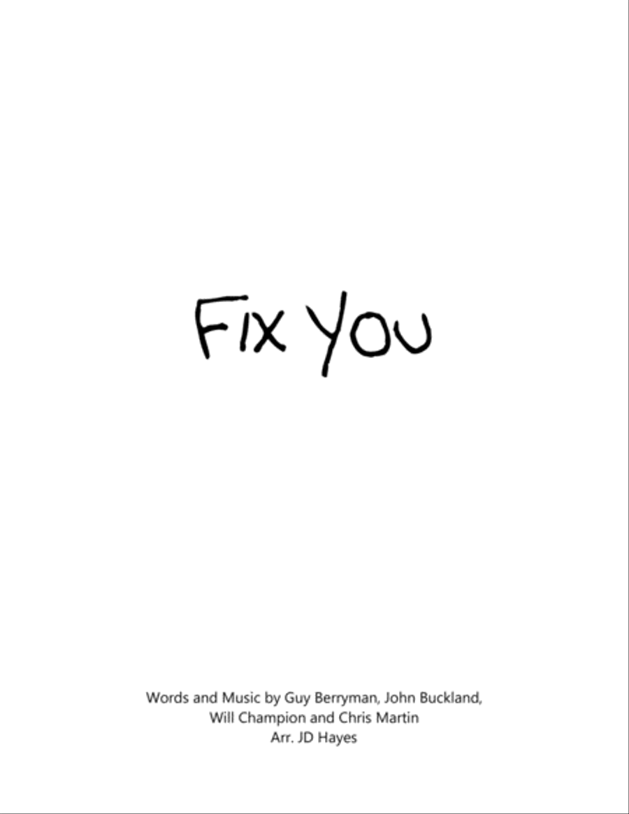 Fix You Handbell Choir scores gallery preview page 1