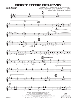 Book cover for Don't Stop Believin': 2nd B-flat Trumpet