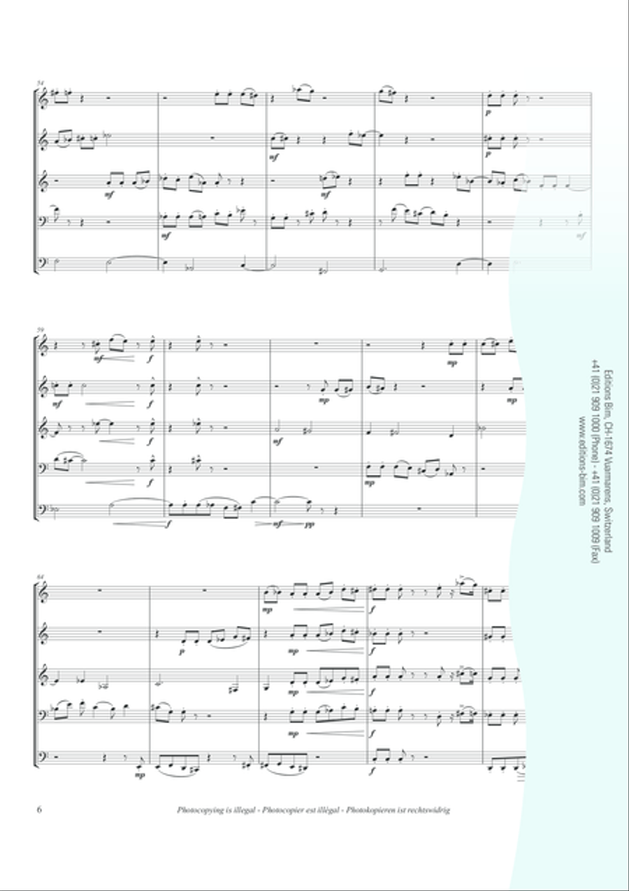 Delineations Brass Quintet scores gallery preview page 5