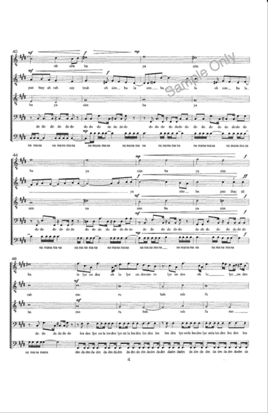 Simba Samba TTBB scores gallery preview page 5