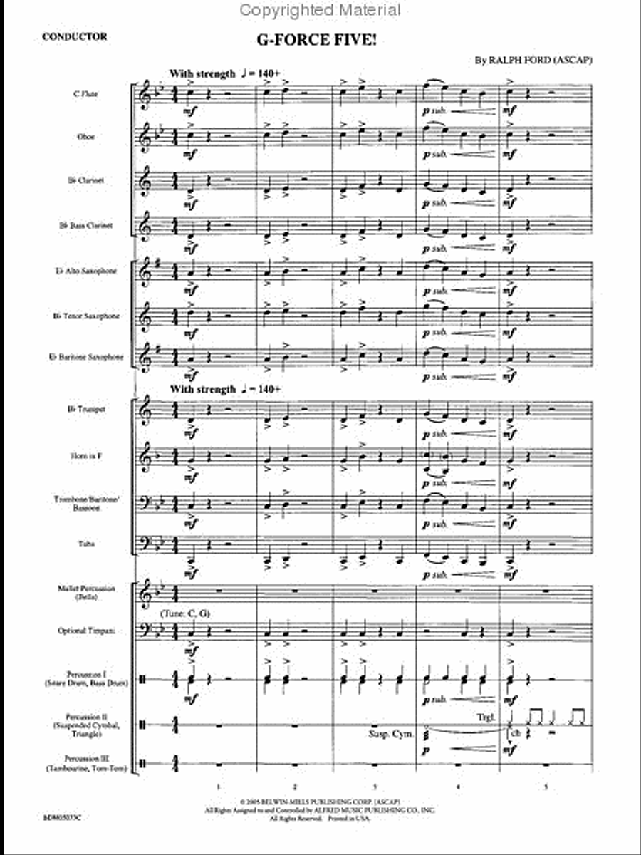 G-Force Five! Concert Band scores gallery preview page 3