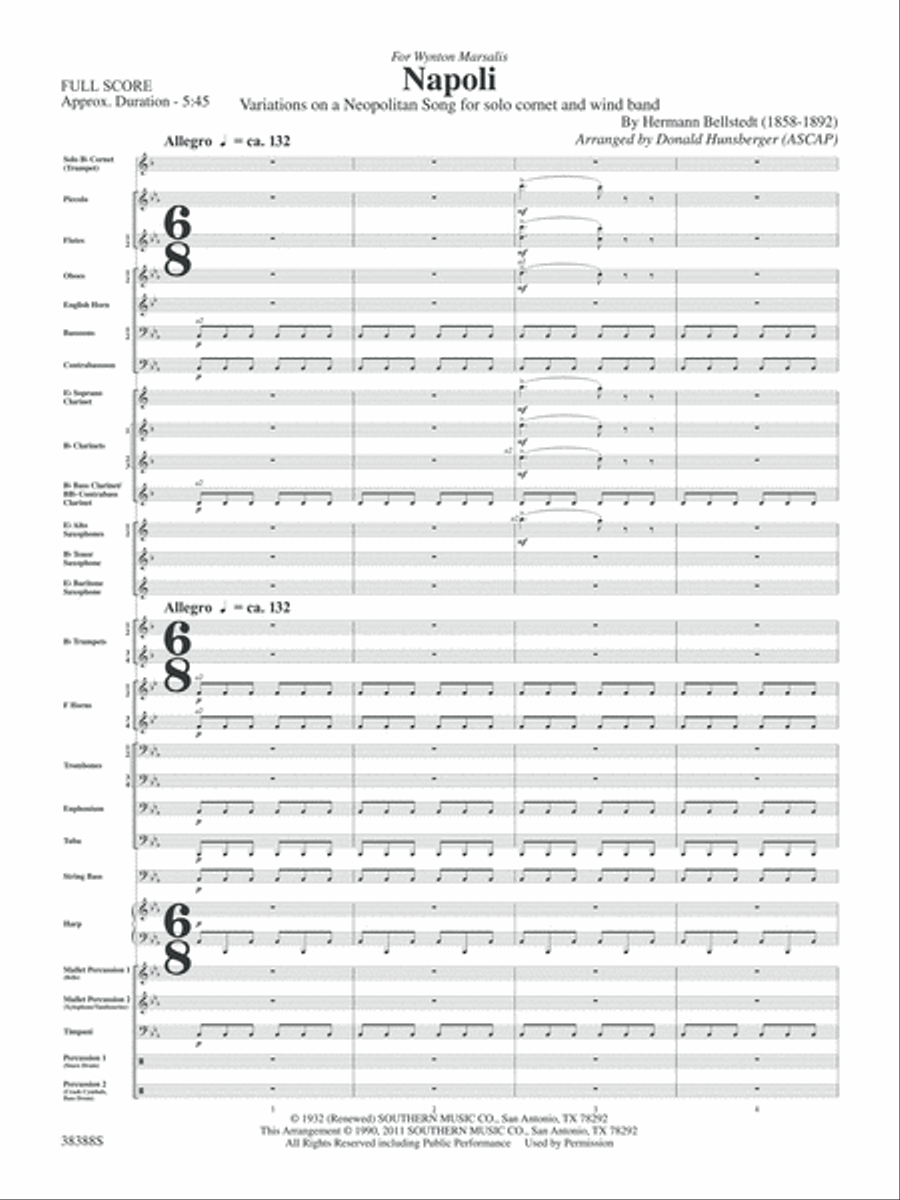 Napoli: Score Concert Band scores gallery preview page 6
