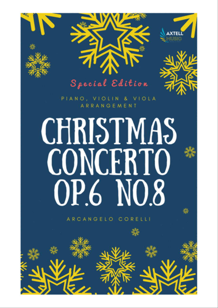 Special Edition- Christmas concerto op.6 no.8 : For Piano, Violin & Viola ( Chamber Ensemble) Viola scores gallery preview page 1