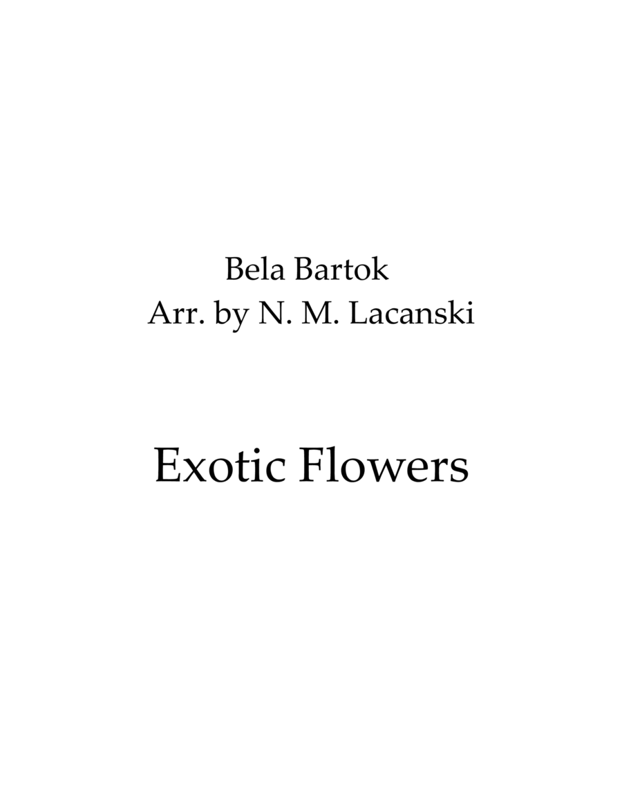Exotic Flowers Flute scores gallery preview page 1
