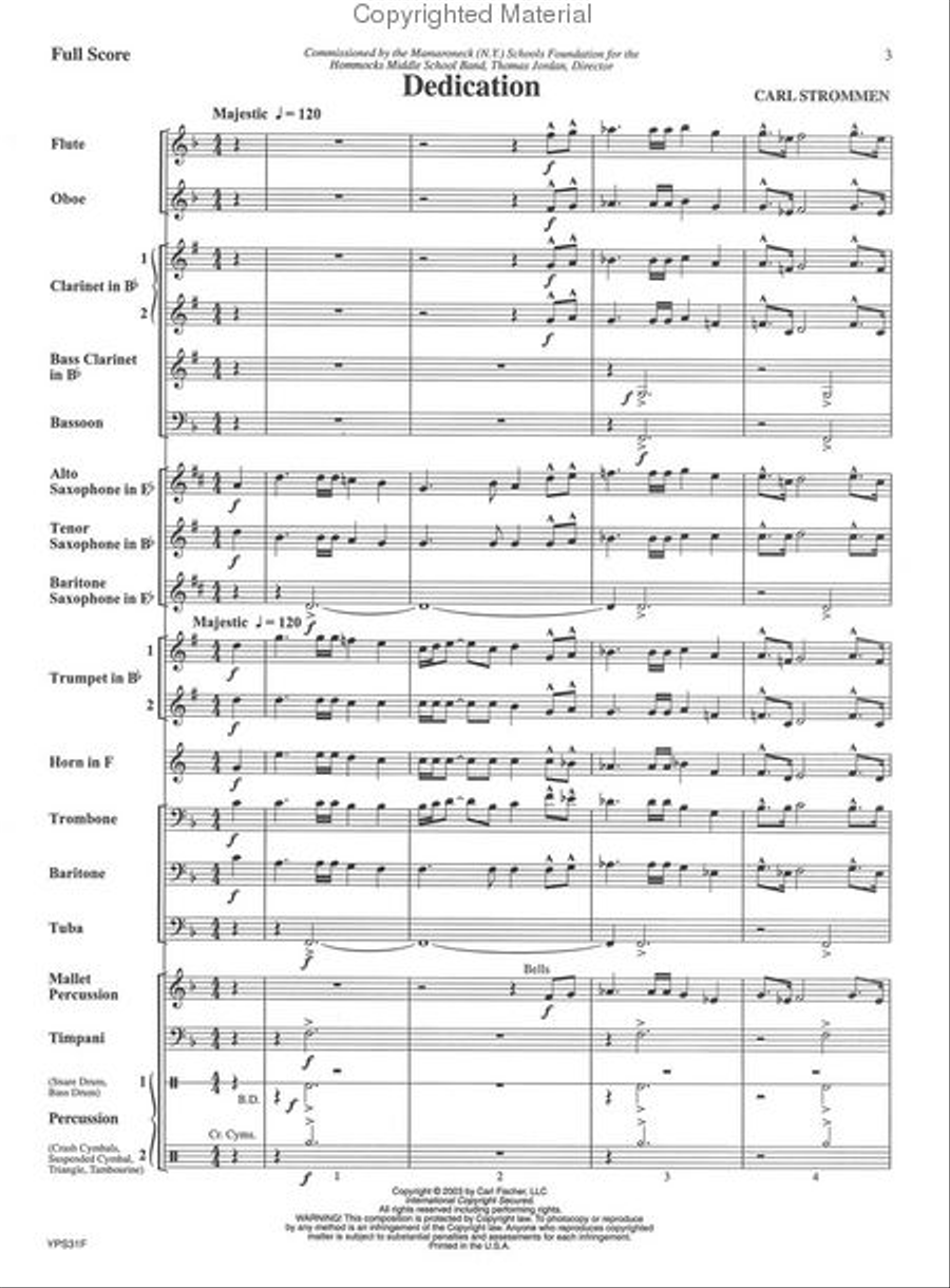 Dedication Concert Band scores gallery preview page 2