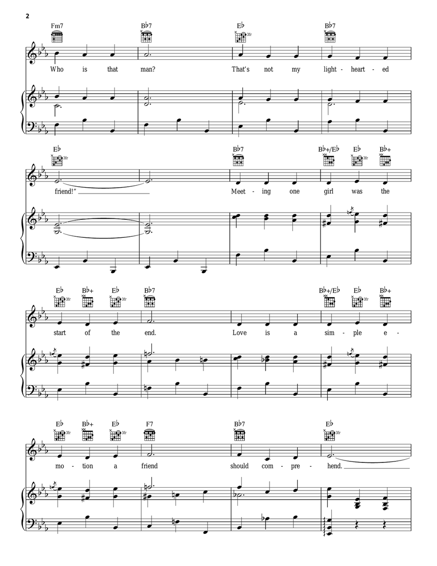 Wait Till You See Her Piano, Vocal, Guitar scores gallery preview page 2