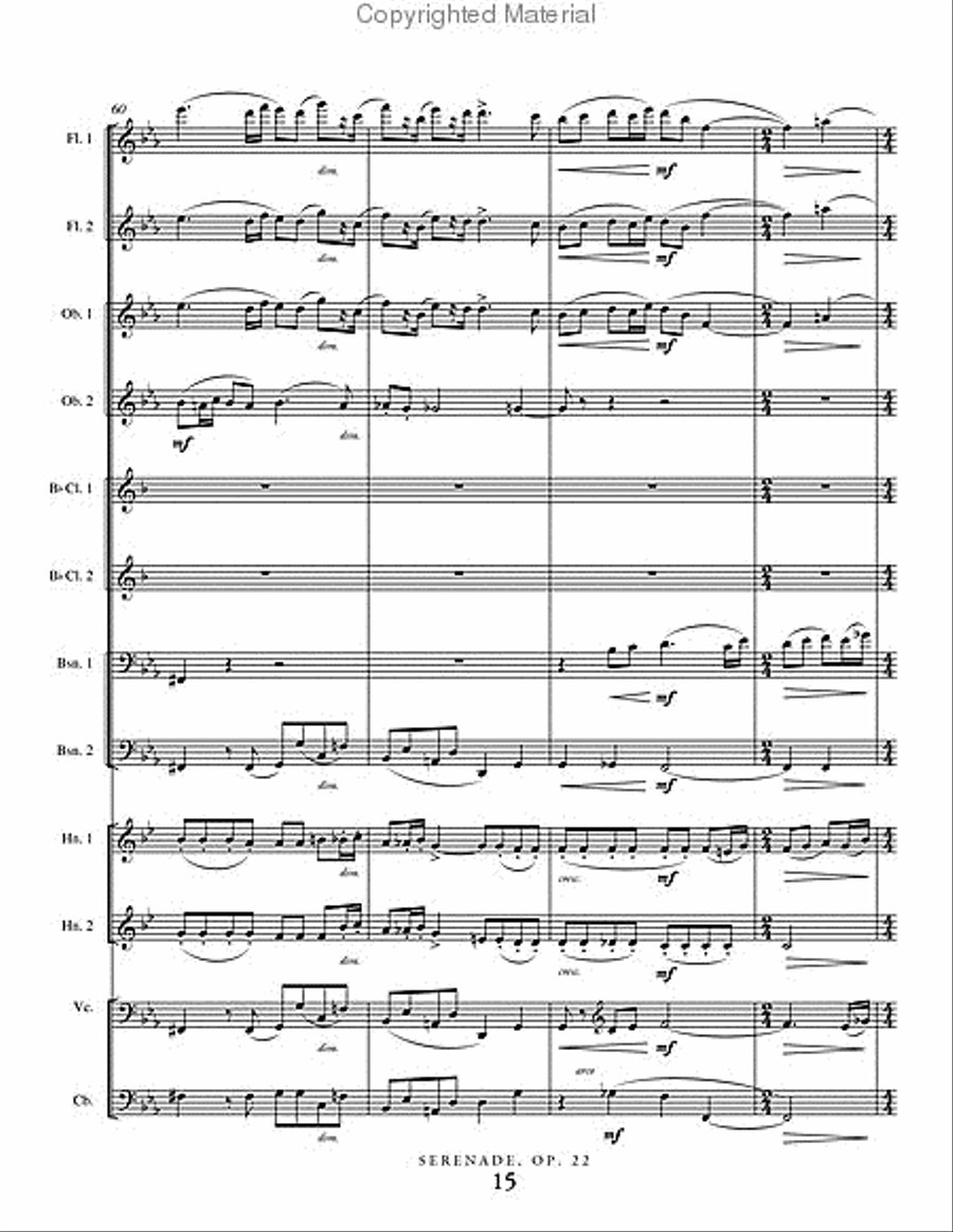 Serenade, Op. 22 Serenade, Op. 22 Concert Band scores gallery preview page 16