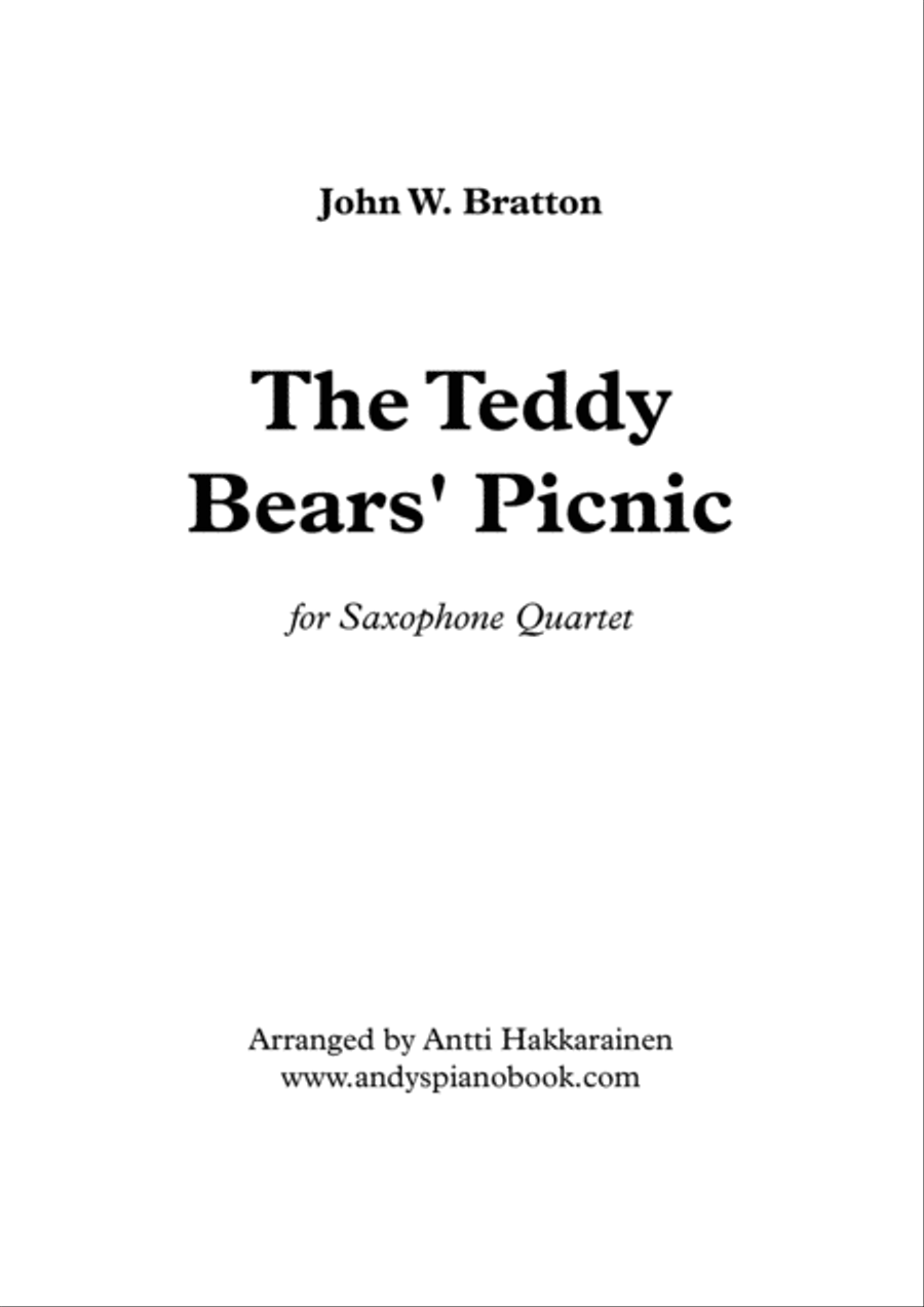 The Teddy Bears' Picnic - Saxophone Quartet Saxophone Quartet scores gallery preview page 1