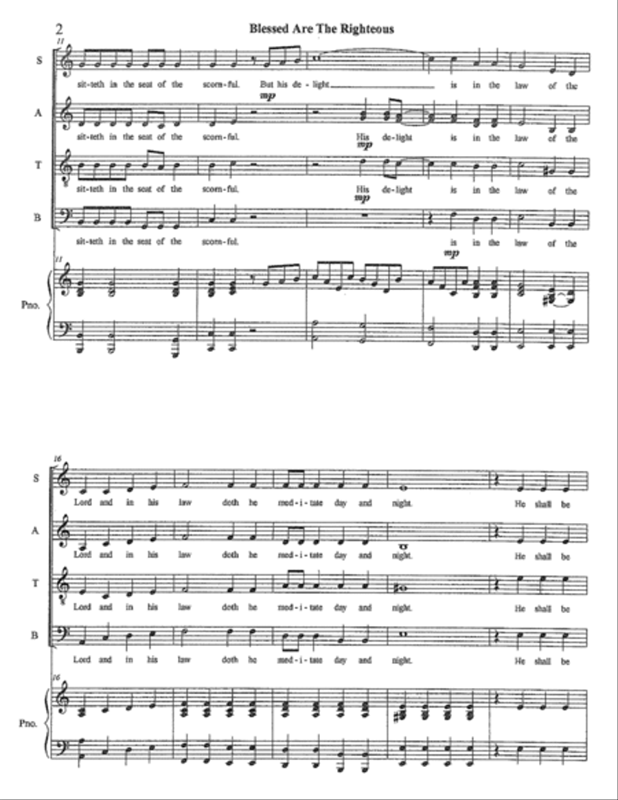 Blessed Are The Righteous Divisi scores gallery preview page 2